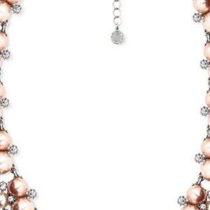 Charter Club Silver-Tone Crystal & Colored Imitation Pearl Burst Collar Necklace